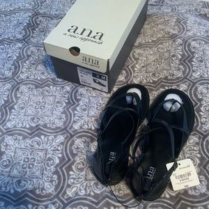 a.n.a Black Strappy Sandals *NEVER WORN
